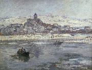 Claude Monet Vetheuil in winter painting